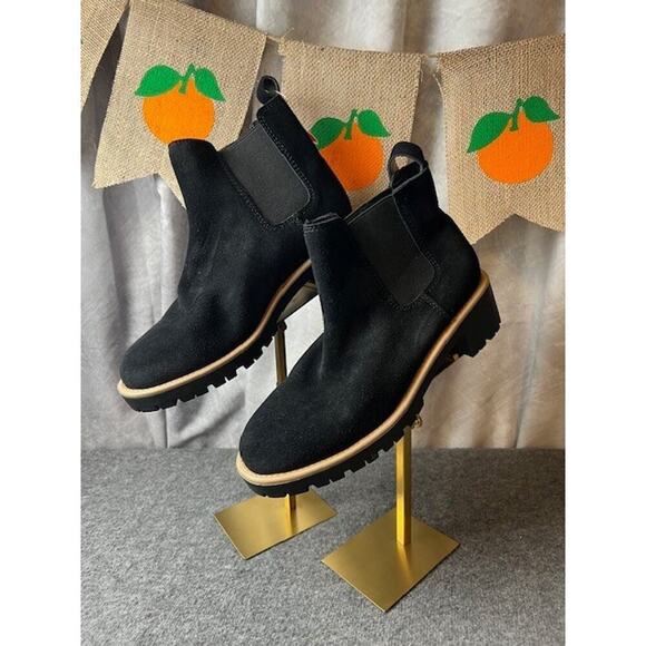 Blondo Womens Mayes Black Suede Ankle Boots Shoes 9 Medium (B,M) BHFO 4255 - Picture 2 of 9